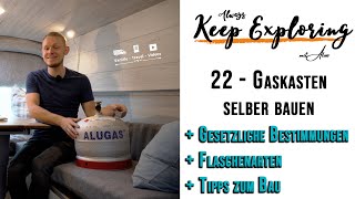 22 ‖ Selbst gebauter Gaskasten für den Van  DIY Campervan Selbstausbau [upl. by Richlad]