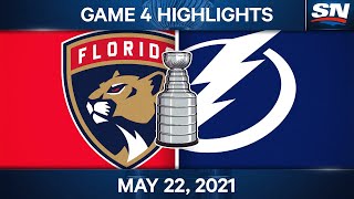 NHL Game Highlights  Panthers vs Lightning Game 4  May 22 2021 [upl. by Aivuy159]