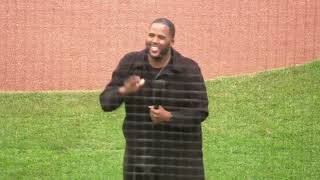 Marchon Hamilton II Singing The Canadian National Anthem at the Buffalo Bisons Game [upl. by Ennayr]