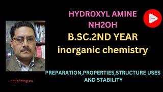 NH2OHhydroxylamineinorganicchemistrybsc2ndyearchemistry [upl. by Llehcnom]