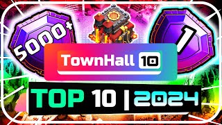 TOP 10 TH10 LEGEND TROPHY PUSH BASE DESIGN  WITH LINK2024CLASH OF CLANS [upl. by Rossner530]