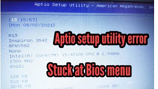 Aptio setup utility error in windows [upl. by Odnamra333]