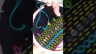 Beautiful Sleeves Design with Tulip Stitch easy embroiderypatterns viralvideo [upl. by Aikin78]