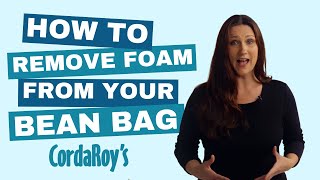 How To Remove Foam From Your Bean Bag Chair [upl. by Nove]