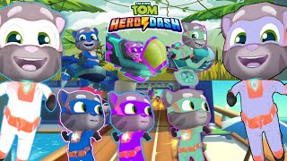 Colour Tom  Jet Bike  Laser Ship  Hyper board  Tom Colour Reaction Gameplay  Talking Tom tom [upl. by Pihc]