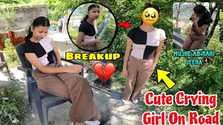 Found Cute Girl Crying On Road After Breakup💔 What Happened To her😱 Cute Stranger Girl Need Help🥹 [upl. by Fulbright809]