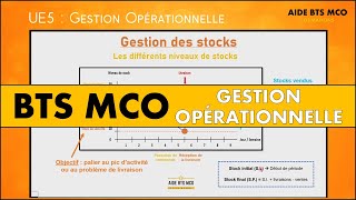 AIDE BTS MCO  Les bases en gestion des stocks  U5 GESTION OPÉRATIONNELLE [upl. by Annaehs]