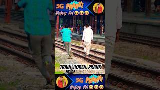 Viral Train Horn Prank On Cute Girls  Best Of Train Horn Prank Reaction on Public  5G Prank [upl. by Addam]