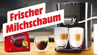 Die neue Senseo Kaffeemaschine mit MilchschaumFunktion  MediaMarkt Tiefpreisspätschau [upl. by Arak706]