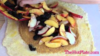 Crostata with Nectarines and Blackberries Recipe  The Hot Plate [upl. by Ykcim]