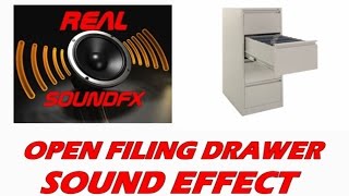 Filing cabinet drawer open close sound effect  metal office realsoundFX [upl. by Jacquie]