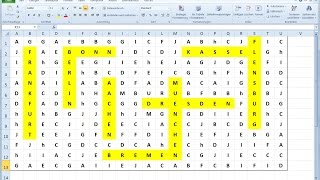 Wortsuchspiel mit Excel schnell erstellen [upl. by Vey]