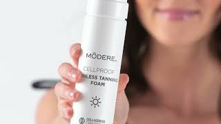 Get the Glow You Love  Modere CellProof Sunless Tanning Foam [upl. by Adnahsor]