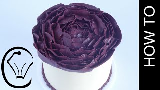 Giant Burgundy Buttercream Flower Rose Cake by Cupcake Savvys Kitchen [upl. by Novart]