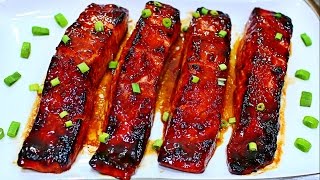 Teriyaki Glazed Salmon Recipe  Easy and Delicious Salmon Recipe [upl. by Magena]