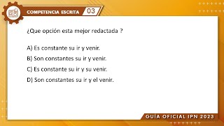 Guía IPN 2023  Competencia Escrita Pregunta No 3  Conocimientos Generales [upl. by Eadith257]