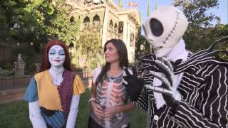 Disneyland Halloween Time 2014 overview with Jack and Sally at Haunted Mansion Holiday [upl. by Nennahs]