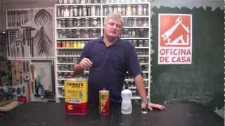 Solventes para tintas  tipos e aplicações DIY • Oficina de Casa [upl. by Yraccaz]