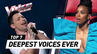 Insanely DEEP VOICES shocks the Coaches on The Voice [upl. by Ahtelat]