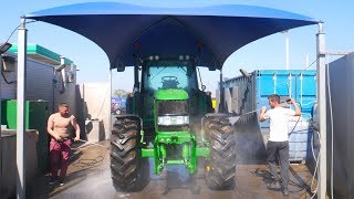 Taking A John Deere Tractor To A Local Car Wash [upl. by Zantos499]