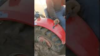 Mini Tractor with Three Furrow Plow Working in Greenhouse [upl. by Willette]