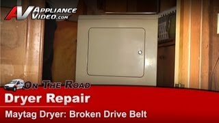 Maytag Dryer Repair  Does Not Produce Heat  Drive Belt [upl. by Kenny674]