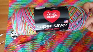 Planned Pooling Blanket CAL Red Heart SS Part 1 [upl. by Dunston853]