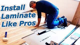 How To Install Laminate Flooring For Beginners DIY [upl. by Eesac628]