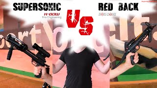 Fastest Pistol Crossbow in the World Red Back vs SUPERSONIC by XBOW fma Engineering  Speedtest [upl. by Falk98]