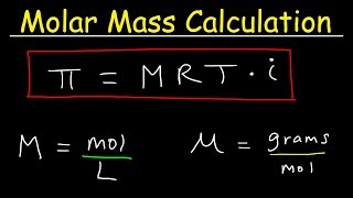 Molar Mass From Osmotic Pressure  Molarity amp Vant Hoff Factor  Chemistry Problems [upl. by Gaylene]