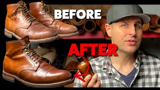 Polishing Viberg Shell Cordovan Boots with Horween Venetian Shoe Cream [upl. by Flynn]