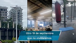 Las impactantes imágenes que dejó el sismo de 77 del 19 de septiembre de 2022 [upl. by Eelarbed]