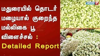 மதுரையில் தொடர் மழையால் குறைந்த மல்லிகை பூ விளைச்சல்  Detailed Report [upl. by Berliner]