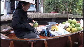 Thailand Damnoen Saduak Floating Market Part8 Outside Bangkok YN130799 [upl. by Fitting]