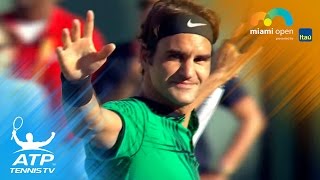 Roger Federer Nick Kyrgios reach semifinals  Miami Open 2017 Highlights Day 9 [upl. by Forsta36]