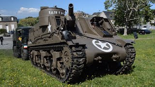 M7B1 Priest recovering a recovery Scammell Pioneer DDAY 80 [upl. by Onateyac]