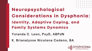 Neuropsychological Considerations in Dysphonia [upl. by Ariel]