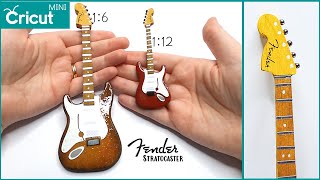 Create Miniature Electric Guitars with your Cricut  Fender Stratocaster  DIY Dollhouse Tutorial [upl. by Vonnie544]