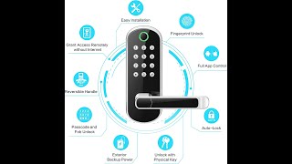 Sifely Digital Smart Keyless Entry Door Lock [upl. by Eleahcim]