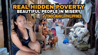 You wouldnt believe this A sad reality in tondo manila Philippines 4k Walk tour [upl. by Yrreiht]