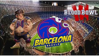 Halflings Vs Halflings  Blood Bowl 3  Barcelona Bagels Game 1 [upl. by Lahpos598]