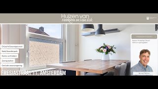 Te koop Fresiastraat 11 Amsterdam  Hoekstra en van Eck Makelaars  Méér Makelaar [upl. by Tortosa]