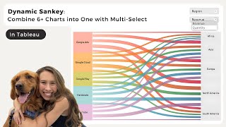 Multiple Paths with MultiSelect Sankey Charts in Tableau View Multiple Data Flows in One Chart [upl. by Ahsauqram]