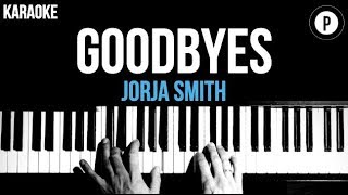 Jorja Smith  Goodbyes Karaoke Piano Chords Cover Instrumental Lyrics [upl. by Elnora636]