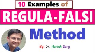 Regula Falsi method  Concept and Several Examples [upl. by Hancock]