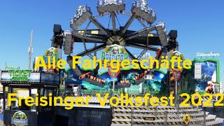 Alle Fahrgeschäfte Freisinger Volksfest 2022 [upl. by Fiorenze]