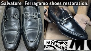 Full restoration Ferragamo loafers [upl. by Elylrac]