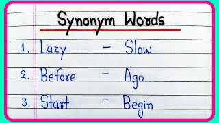 Synonyms words in English  15 Synonyms words  Common synonyms words  What is synonyms [upl. by Ancell701]