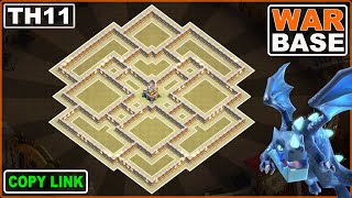 NEW TH11 War Base Copy Link  Anti 3 star Town Hall 11 Base Design [upl. by Atolrac]