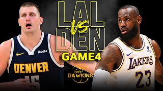 Los Angeles Lakers vs Denver Nuggets Game 4 Full Highlights  2024 WCR1  FreeDawkins [upl. by Udelle]